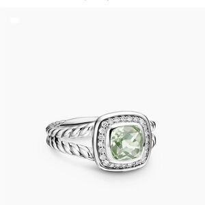 David Yurman Petite Albion® Ring Sterling Silver with Prasiolite and Diamonds